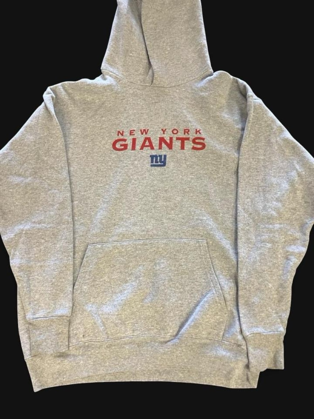 Vtg Retro New York Giants Y2K Gray Hoodie Sweatshirt Men Size Medium